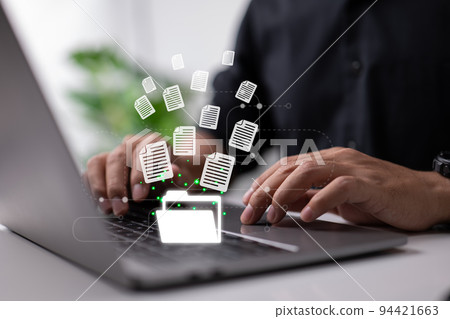 The idea of document flow within the organization, and the move to technology without paper. Decreased bureaucracy and electronic document management. 94421663