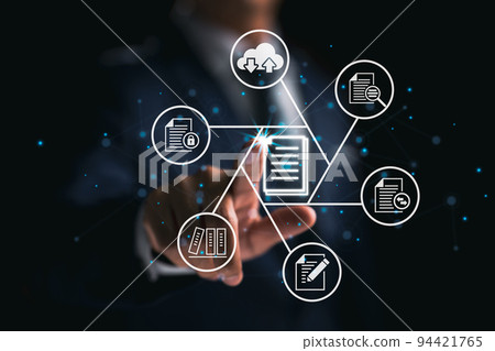 In an organization, a Document Management System (DMS) is used to store, search, and manage the review process as well as users for corporate files and information. 94421765