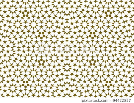 Seamless arabic geometric ornament in brown color. 94422837