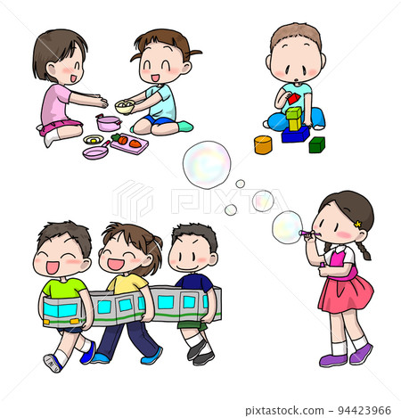 孩子們玩各種遊戲 94423966