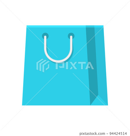 Simple and solid blue shopping bag icon - Stock Illustration [94424514 ...