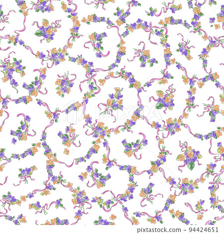 Seamlessly continuous bouquet pattern, Seamlessly continuous bouquet pattern, 94424651