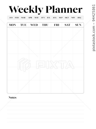 Weekly Planner Ready for A4 Print Blank 94425861