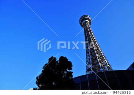 Blue sky and marine tower 94426812