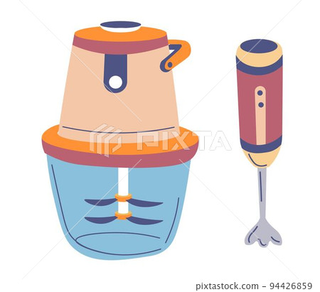 Mixer and blender, kitchenware utensils vector 94426859
