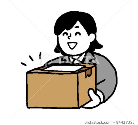 Suit female upper body with cardboard with slip attached (simple) Suit female upper body with cardboard with slip attached (simple) 94427353