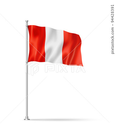 peruvian flag isolated on white 94428391