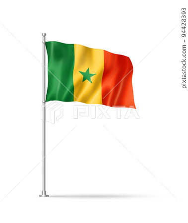 Senegalese flag isolated on white Senegalese flag isolated on white 94428393
