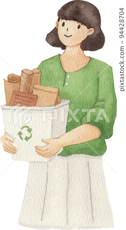 Recycle day watercolor icon 94428704