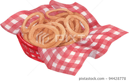 American fast food watercolor icon American fast food watercolor icon 94428778