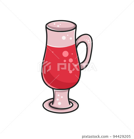 Glass mug with mulled wine 94429205