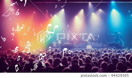 音樂會、現場表演、橫幅和廣告的水平視覺效果 音樂會、現場表演、橫幅和廣告的水平視覺效果 94429305