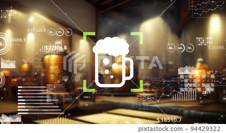 清酒啤酒廠圖像啤酒廠橫幅和廣告的水平視覺效果 94429322