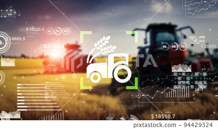 農業和技術 Agritech 橫幅和廣告的水平視覺效果 94429324