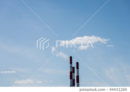 industrial pipe against the blue sky industrial pipe against the blue sky 94431260