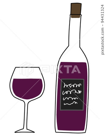 red wine cartoon 94431324