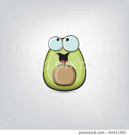 funny cartoon cute tiny avocado character isolated on grey background. My name is avocado vector concept. vector healthy summer funky avocado fruit character funny cartoon cute tiny avocado character isolated on grey background. My name is avocado vector concept. vector healthy summer funky avocado fruit character 94431365