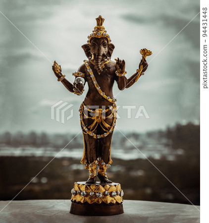 Bronze figurine of Lord ganesha. Ganesha is hindu god of Success that artists and people worship. Bronze figurine of Lord ganesha. Ganesha is hindu god of Success that artists and people worship. 94431448