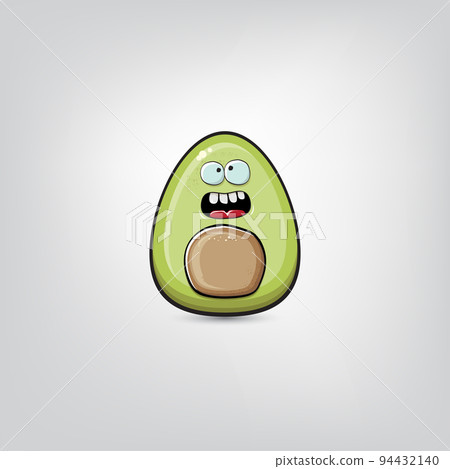 funny cartoon cute tiny avocado character isolated on grey background. My name is avocado vector concept. vector healthy summer funky avocado fruit character funny cartoon cute tiny avocado character isolated on grey background. My name is avocado vector concept. vector healthy summer funky avocado fruit character 94432140