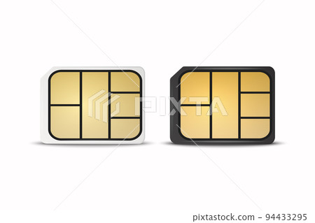 Vector 3d Realistic White and Black Plastic Nano Sim Card Template Set Isolated. Design Template of Sim Card for Mockup, Branding. Front View Vector 3d Realistic White and Black Plastic Nano Sim Card Template Set Isolated. Design Template of Sim Card for Mockup, Branding. Front View 94433295