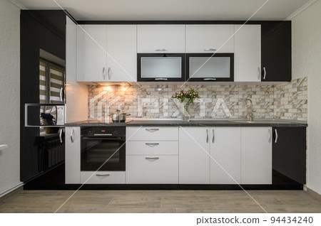 Renovated Interior for modern trendy white kitchen 94434240