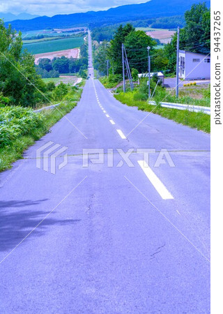 Furano roller coaster road Furano roller coaster road 94437265