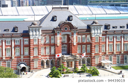 Tokyo Station Marunouchi Exit Marunouchi, Chiyoda-ku, Tokyo A red brick retro-modern building terminal station Tokyo Station Marunouchi Exit Marunouchi, Chiyoda-ku, Tokyo A red brick retro-modern building terminal station 94439019