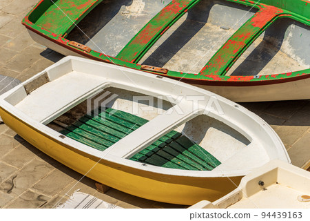 Two Old Rowboats on the Quay of the Port - Tellaro Liguria Italy 94439163