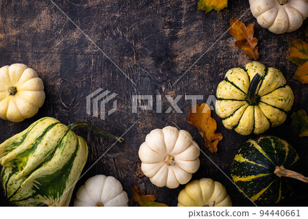 Autumn fall background with pumpkins 94440661