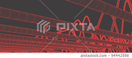 Vector abstract background with a wireframe... - Stock Illustration ...