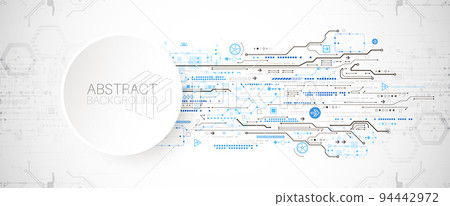 Modern futuristic, engineering, science, technology vector background. Circuit board. 94442972