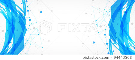 Template for science and technology presentation. Plexus style background. 94443568