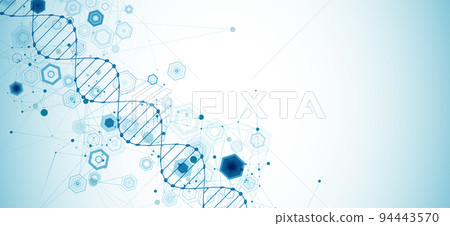 Abstract blue hexagon futuristic background for design works. 94443570