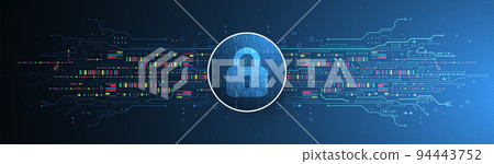 Protection background. Technology security, encode and decrypt. 94443752