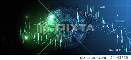 Financial trade concept. Stock market and exchange. Candle stick graph chart. 94443766