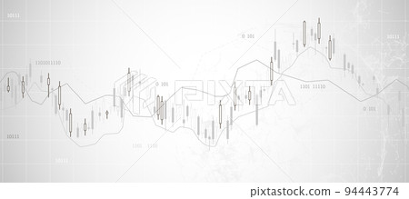 Financial trade concept. Stock market and exchange. Candle stick graph chart. 94443774