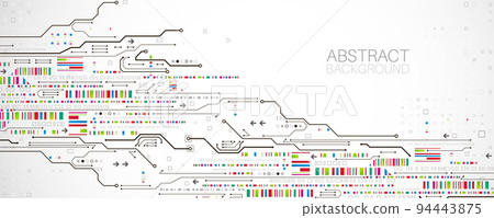 Abstract technology circuit board. Communication concept. 94443875