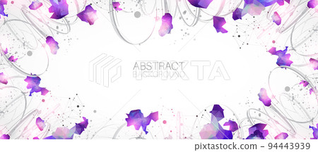 Abstract swirling colored lines. Futuristic geometric composition. Background for design works. 94443939