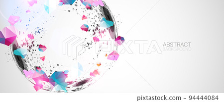 Abstract background made with half spheres and plexus effect. Abstract background made with half spheres and plexus effect. 94444084