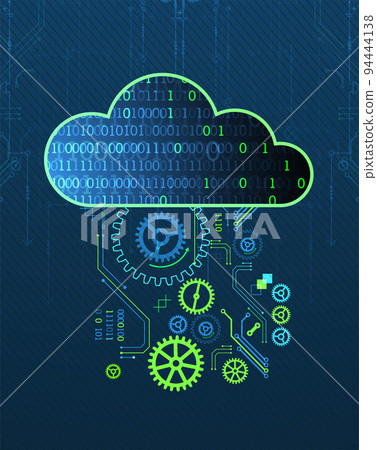 Web cloud technology, business abstract background. 94444138