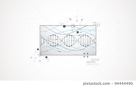 Art science template, wallpaper or banner with a DNA molecules. Art science template, wallpaper or banner with a DNA molecules. 94444490