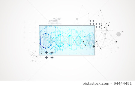 Art science template, wallpaper or banner with a DNA molecules. Art science template, wallpaper or banner with a DNA molecules. 94444491