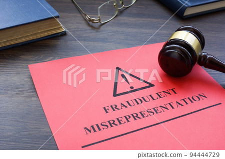 Papers about fraudulent misrepresentation in the court. Papers about fraudulent misrepresentation in the court. 94444729