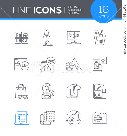 Online shopping - modern line design style icon... - Stock Illustration ...