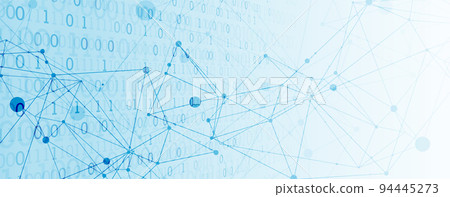 Technology background with plexus effect. Big data concept. Binary computer code. Vector illustration. Technology background with plexus effect. Big data concept. Binary computer code. Vector illustration. 94445273