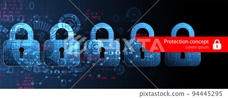 Personal data security Illustrates cyber data or information privacy idea. Color abstract internet technology. Personal data security Illustrates cyber data or information privacy idea. Color abstract internet technology. 94445295
