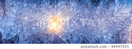 Blue Ice Background. Christmas Ice texture, Winter background. Banner size Blue Ice Background. Christmas Ice texture, Winter background. Banner size 94447055