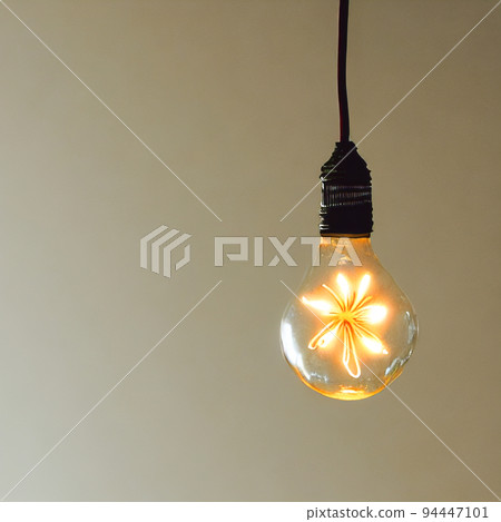 Natural energy concept. Light bulb with small plant inside. Eco green energy concept. 3d 94447101