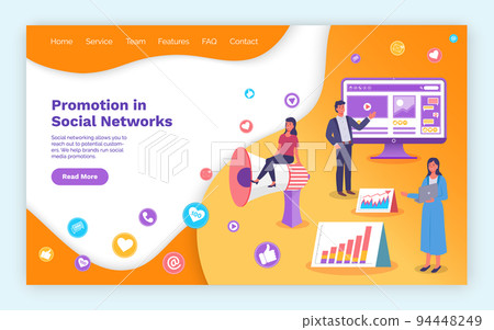 Landing page of business website, promotion in social networks, social network development Landing page of business website, promotion in social networks, social network development 94448249