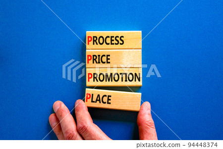 PPPP process price promotion place symbol. Concept words PPPP process price promotion place on wooden blocks on beautiful blue background. Business and PPPP process price promotion place concept. PPPP process price promotion place symbol. Concept words PPPP process price promotion place on wooden blocks on beautiful blue background. Business and PPPP process price promotion place concept. 94448374